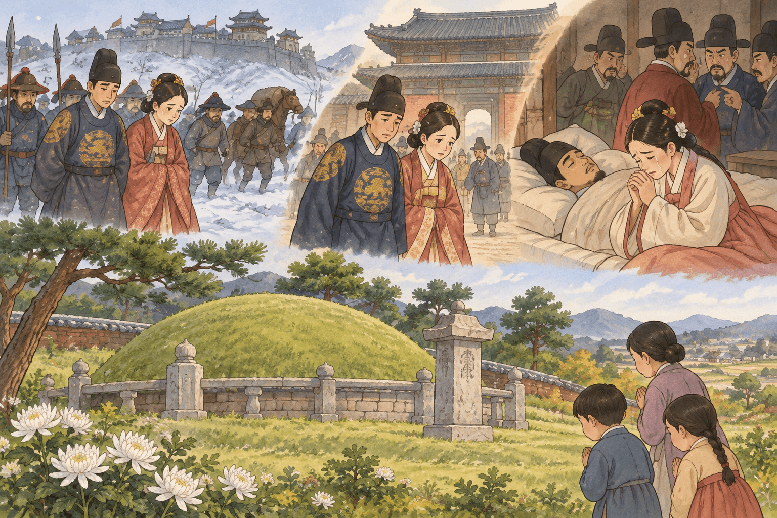 먼 타국에서 돌아온 세자빈의 슬픈 이야기 - 이야기를 바탕으로 한 삽화