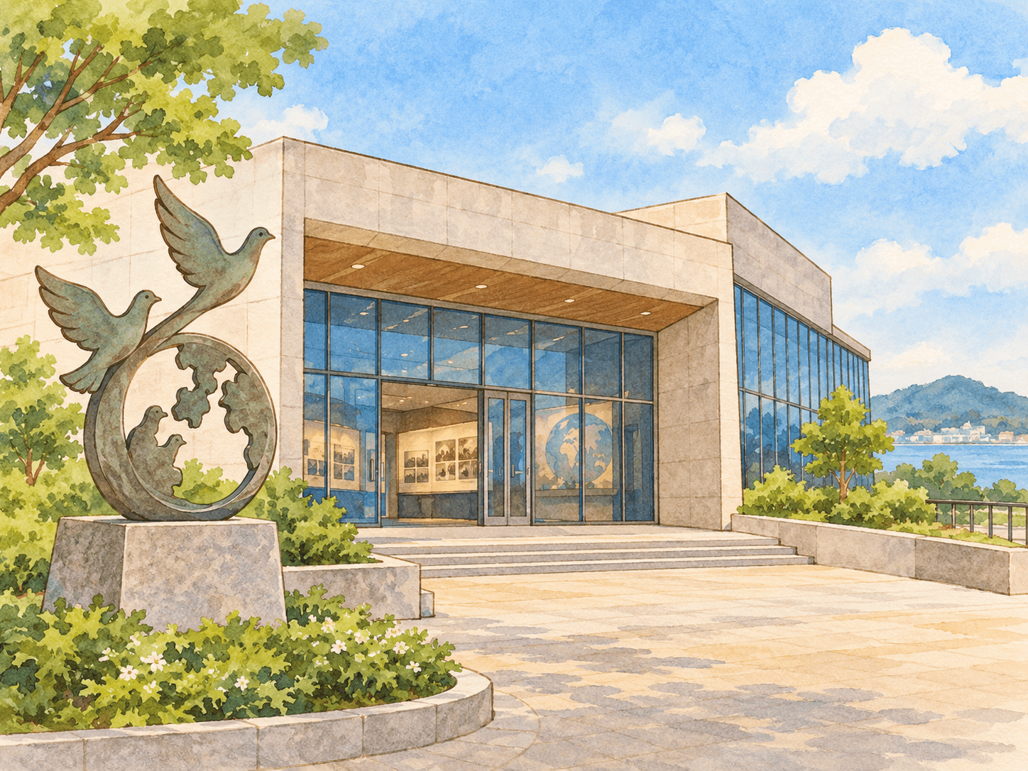 김대중노벨평화상기념관 - 장소 설명을 바탕으로 한 삽화