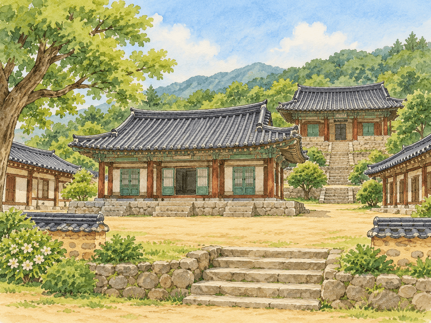 광양향교 - 장소 설명을 바탕으로 한 삽화