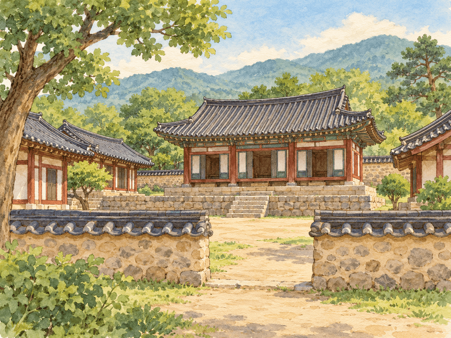 구례향교 - 장소 설명을 바탕으로 한 삽화