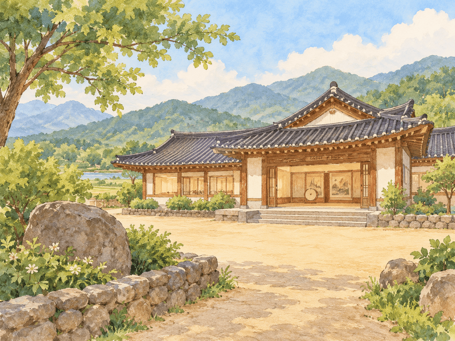 동편제판소리전수관 - 장소 설명을 바탕으로 한 삽화
