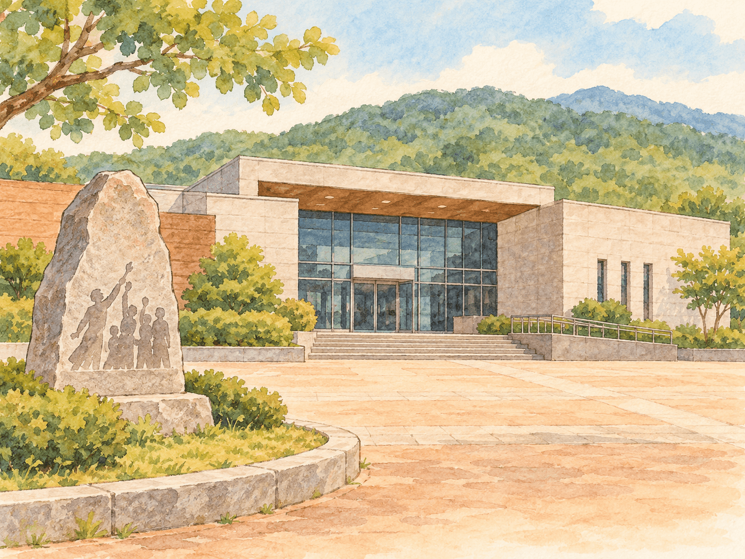 장흥동학농민혁명기념관 - 장소 설명을 바탕으로 한 삽화