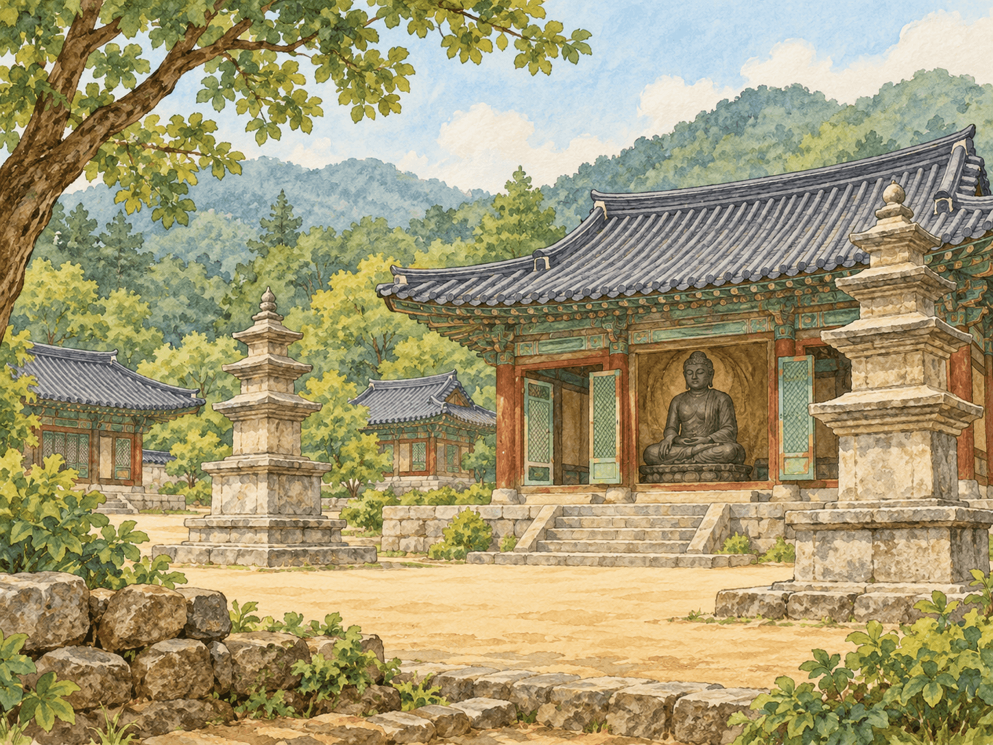 보림사 - 장소 설명을 바탕으로 한 삽화