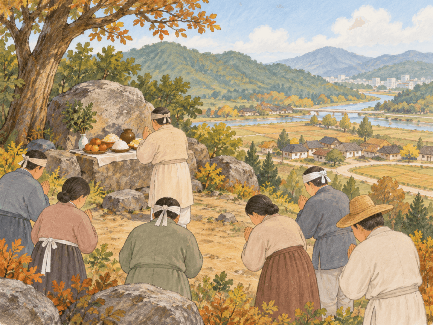 고고리 산신제, 마을이 함께 빌던 날 - 이야기를 바탕으로 한 삽화
