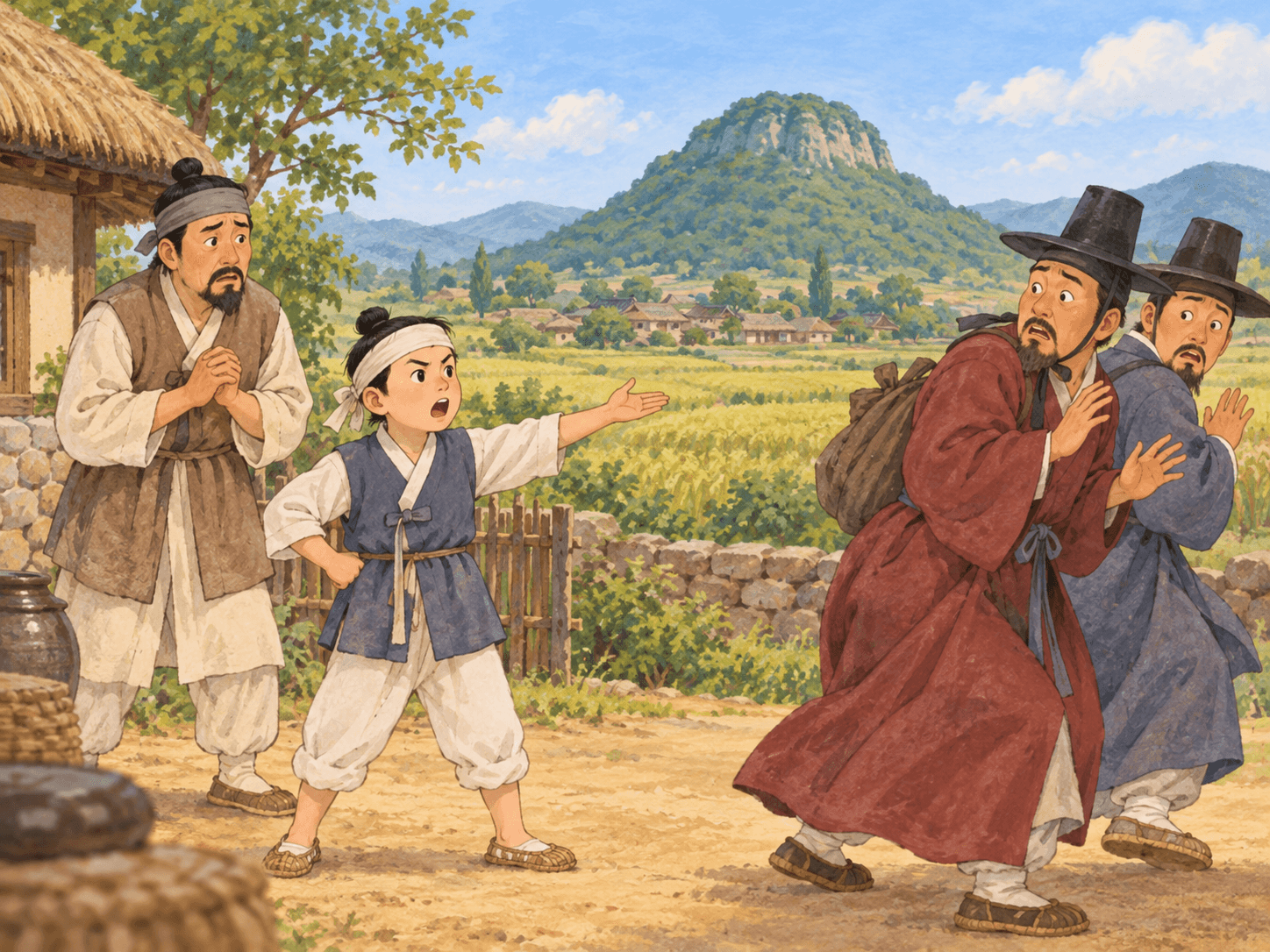 열 살 아이가 지켜낸 산, 외동산 - 이야기를 바탕으로 한 삽화