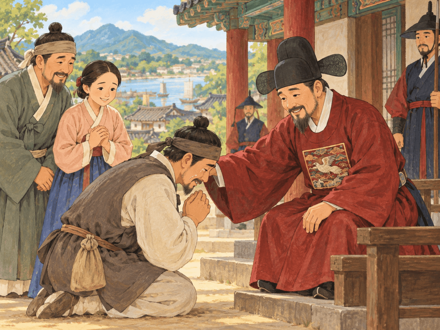 거짓말이 진짜 우애가 된 돈의동 이야기 - 이야기를 바탕으로 한 삽화