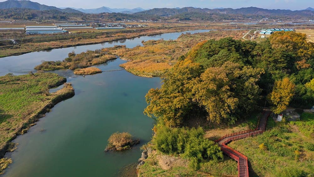 곡성 함허정 일원 — 곡성 함허정 일원 — 곡성 함허정 일원 항공사진