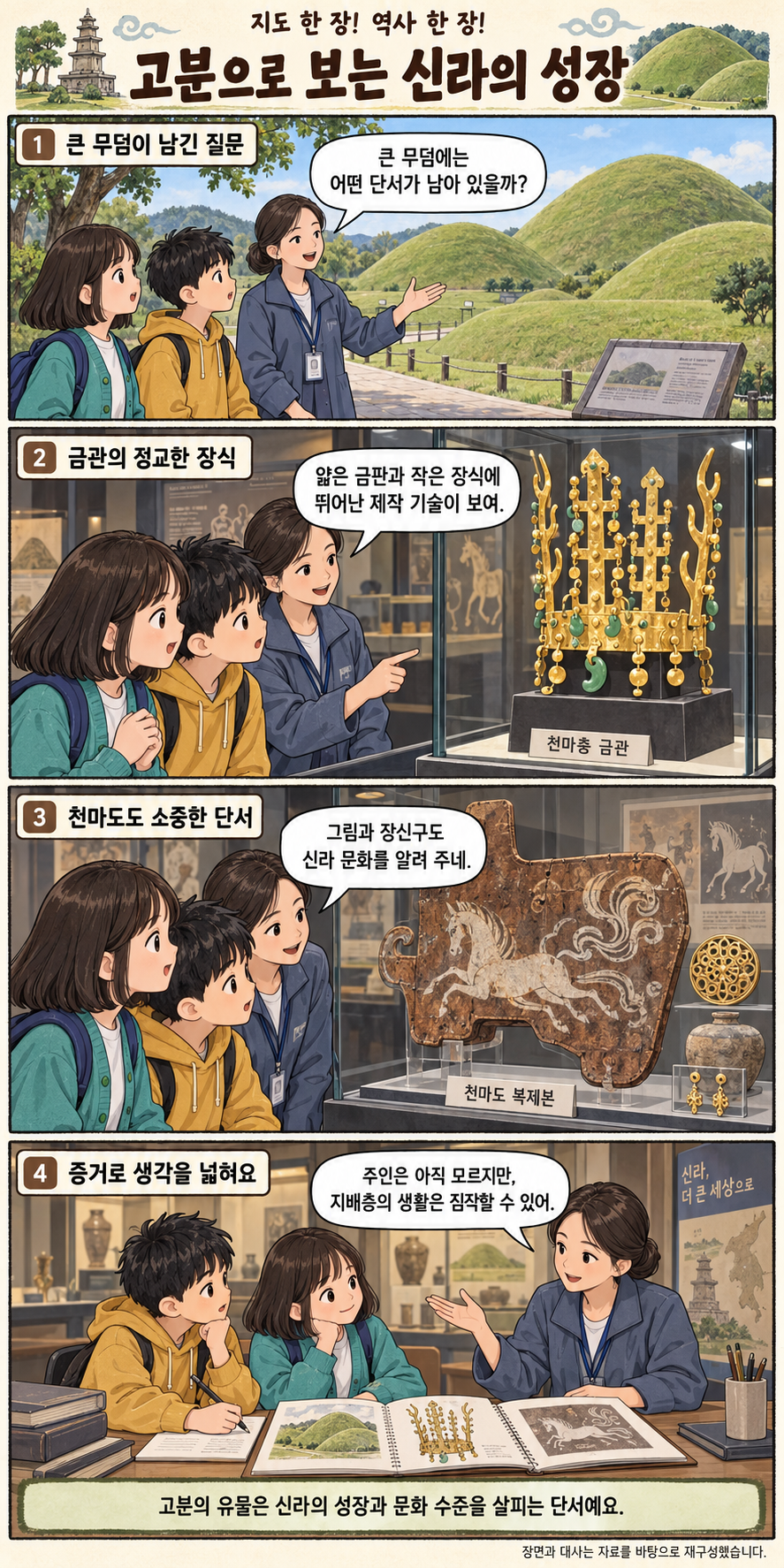 고분으로 보는 신라의 성장 4컷 학습만화
