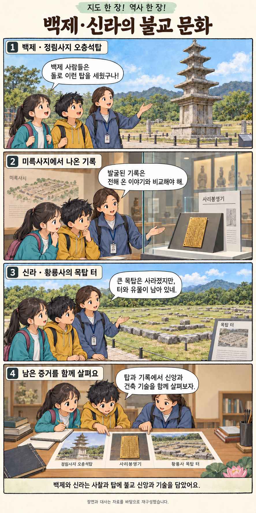 백제·신라의 불교 문화 4컷 학습만화