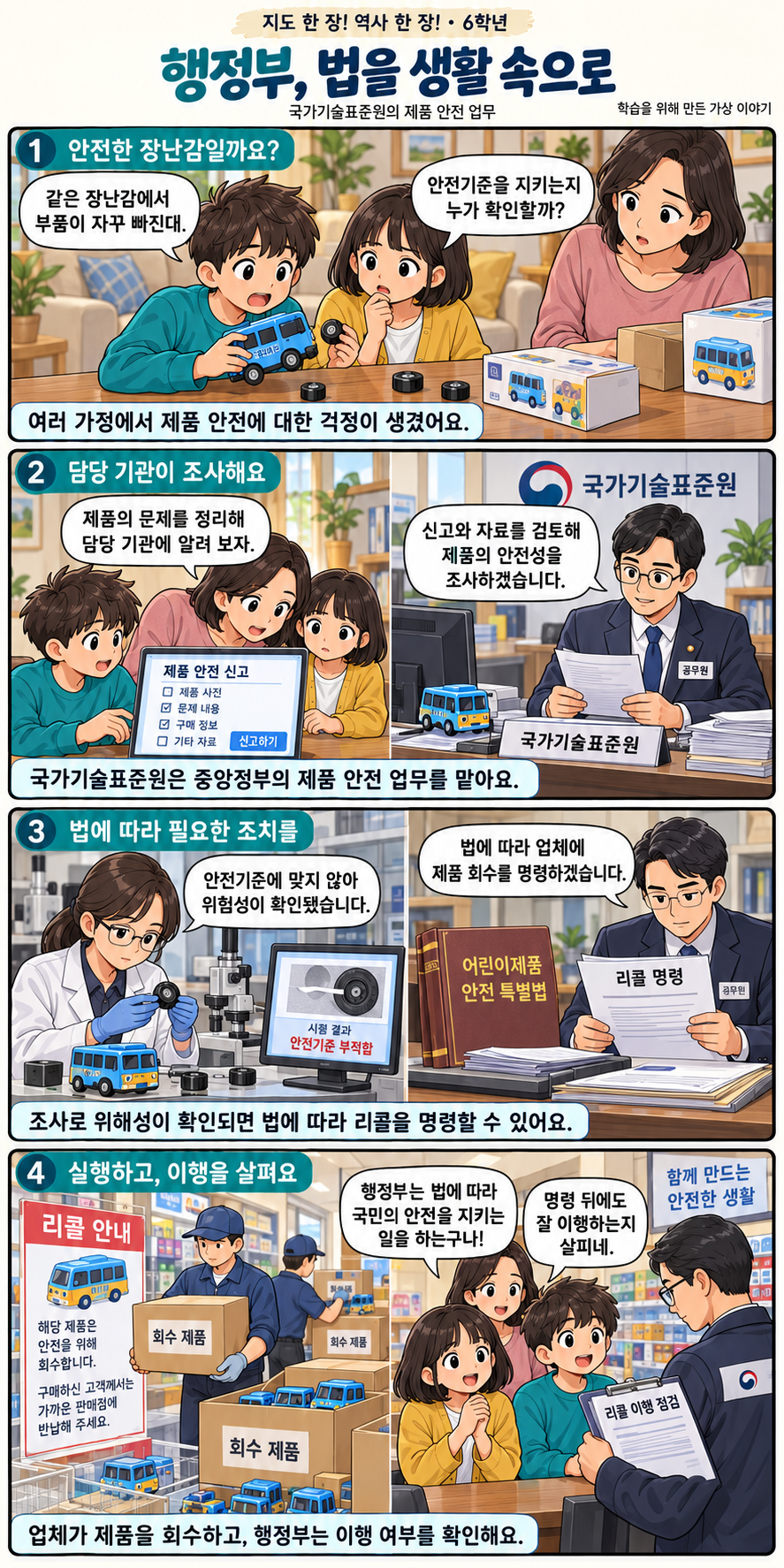 행정부 4컷 학습만화